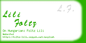 lili foltz business card